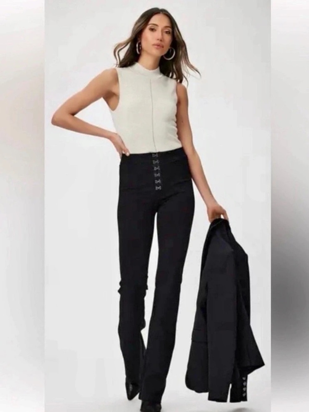 Paige Miriel Pant Black flare Pants Waist 26